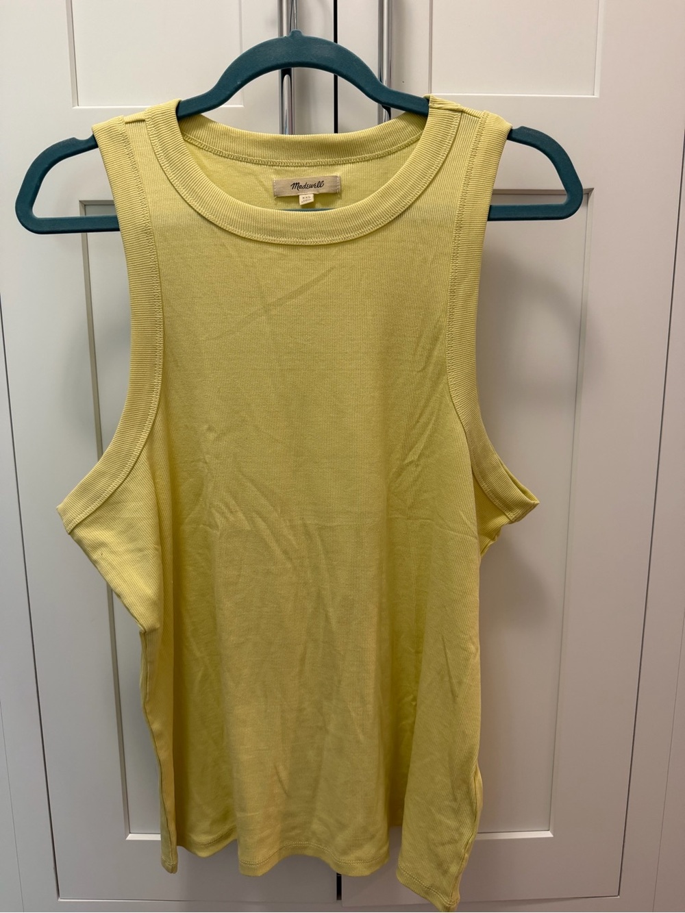 Madewell Yellow Ribbed Tank XXL